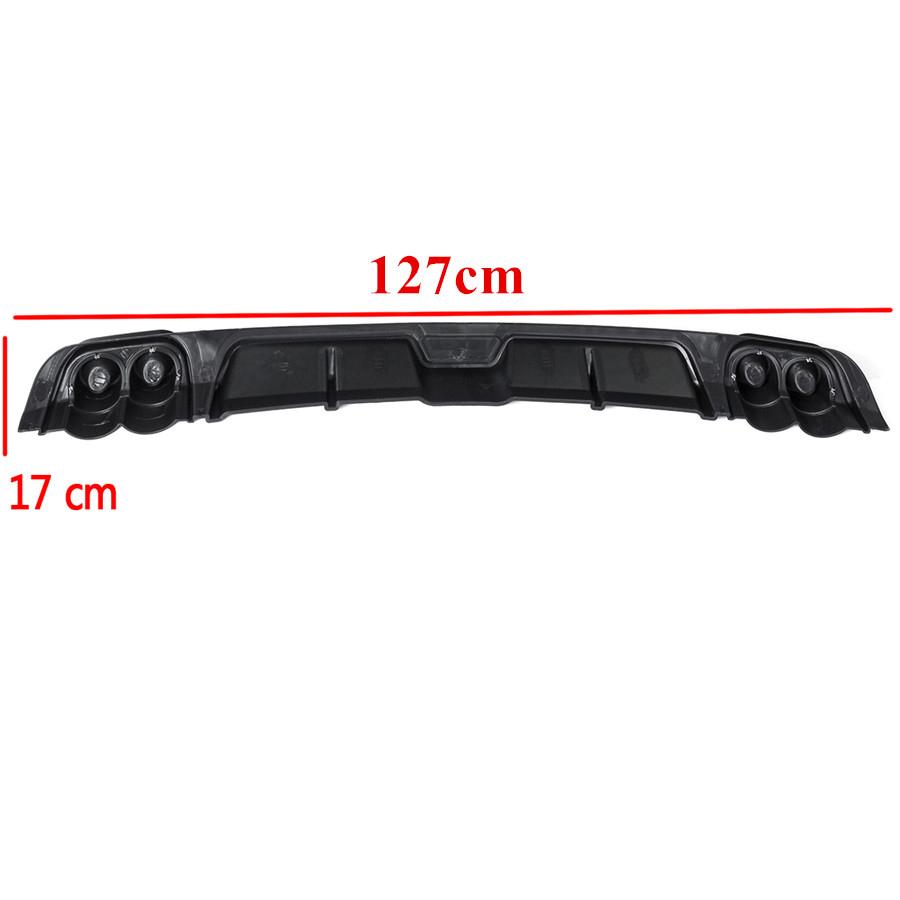 Universal For Car Rear Bumper Diffuser Lip Spoiler Canard With Tail Brake Light