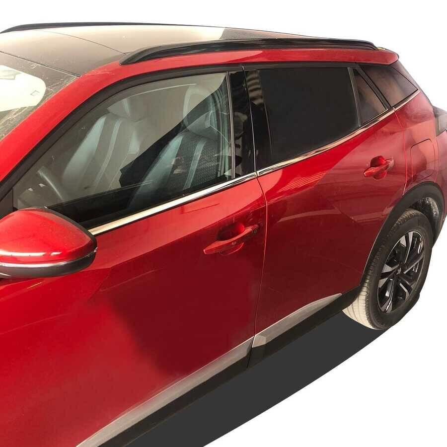 Glass Edging (6 Pcs, Stainless Steel) for Peugeot 2008 2019- Rr