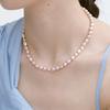 PEARLSONATE Irregular Peach Pearl Necklace