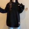 Plus Size Velvet Half-High Collar Slimming Base Layer Top for Women - New Autumn/Winter Warm Long Sleeve Top