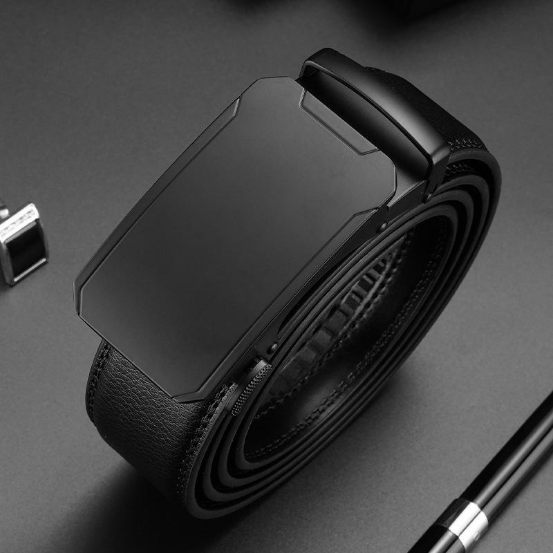 Men's Belt Automatic Buckle Leather Pants Belt Business Casual Simple Young and Middle aged Belt