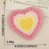 Chenille Heart & Flower Embroidery Patch with Adhesive Backing