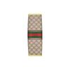 Gucci Ophidia Double G logo zipper closure Canvas with leather piping Canvas bag clutch cosmetic bag Men's beige with ebony and yellow
