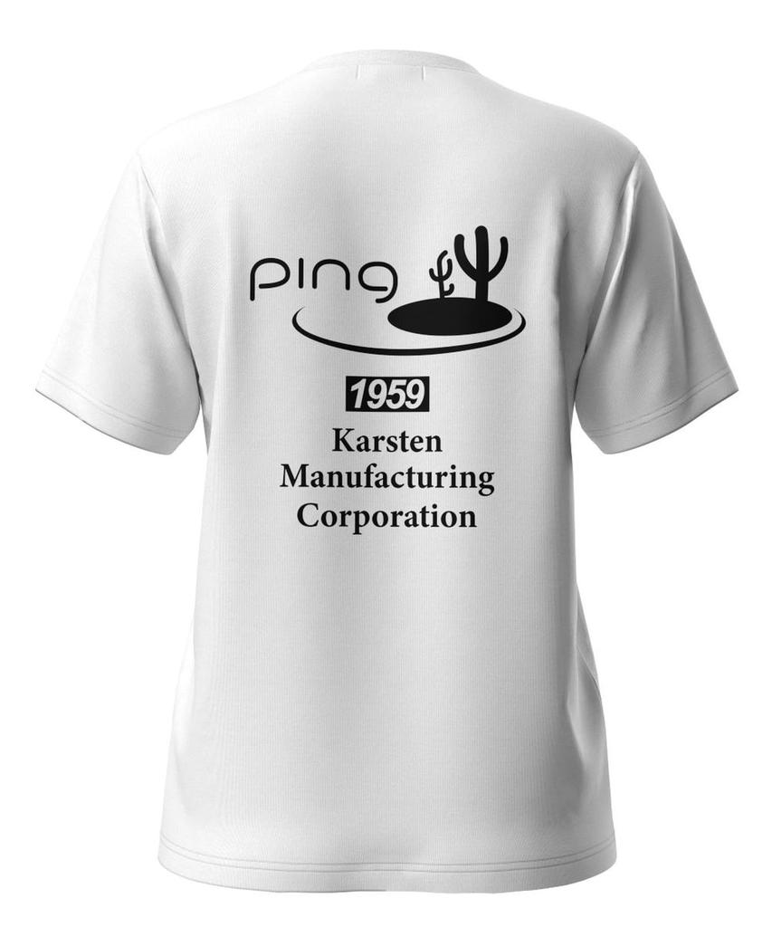 Short Sleeve Printed Up Golf LL [Pin Apparel] Women's T-Shirt (Set Compatible) / / 622-4264800 030_White