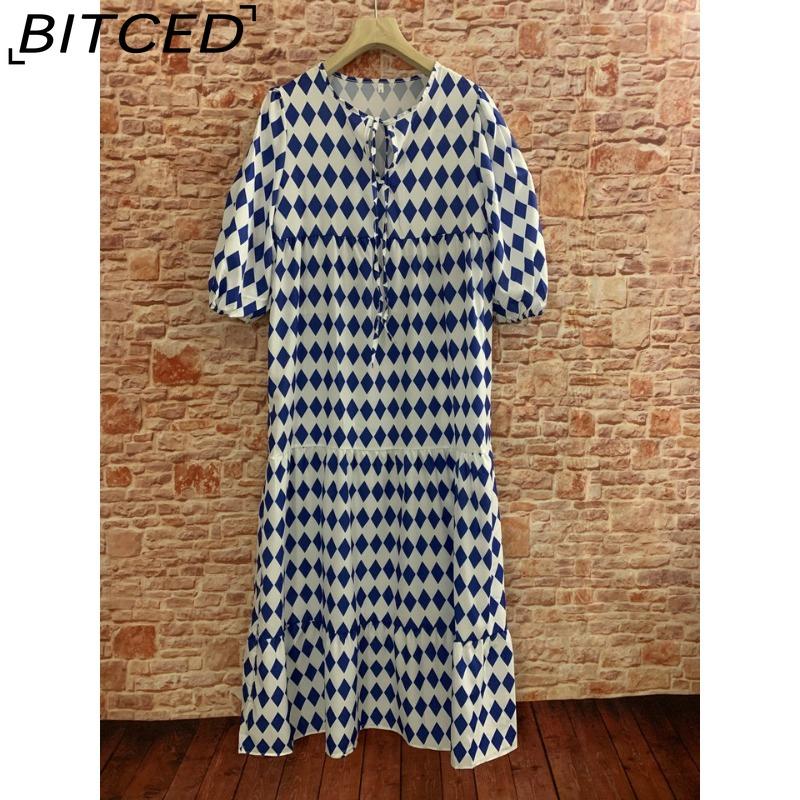 BITCED Women's Summer Printed Maxi Dress Bohemian-Style Dress