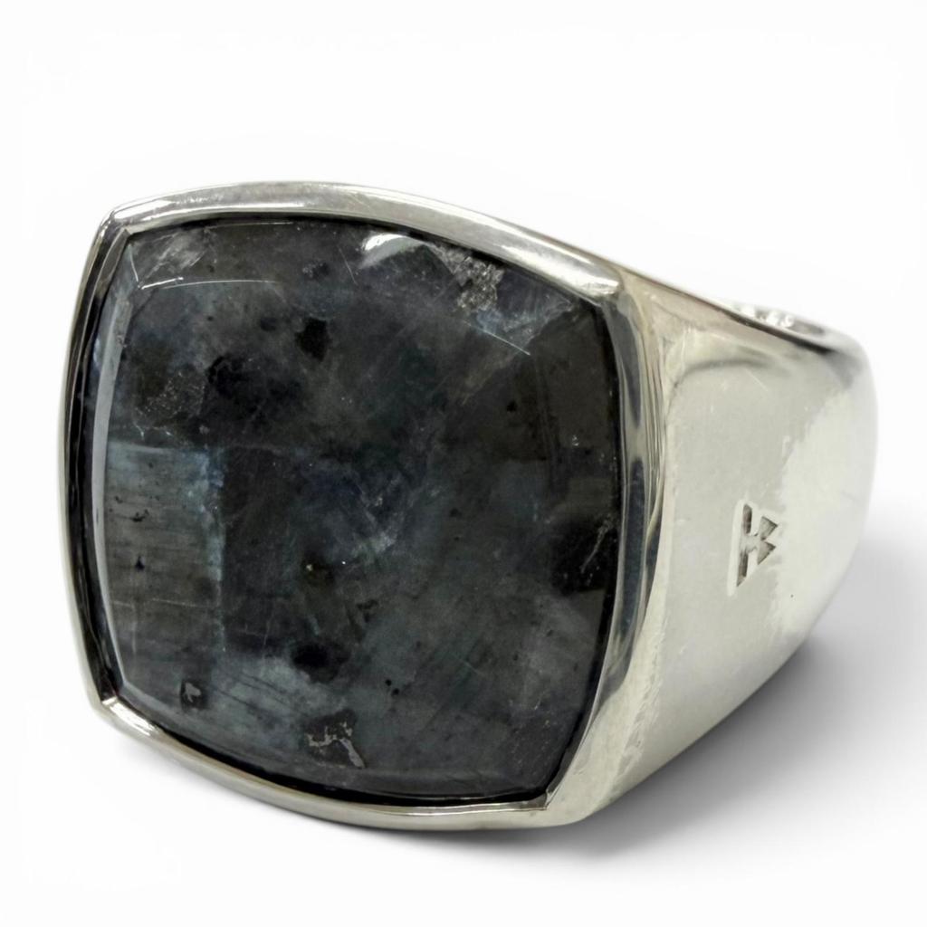 Great TOM WOOD Ring ring Square Cushion Current product Silver 925 mens 50 Used