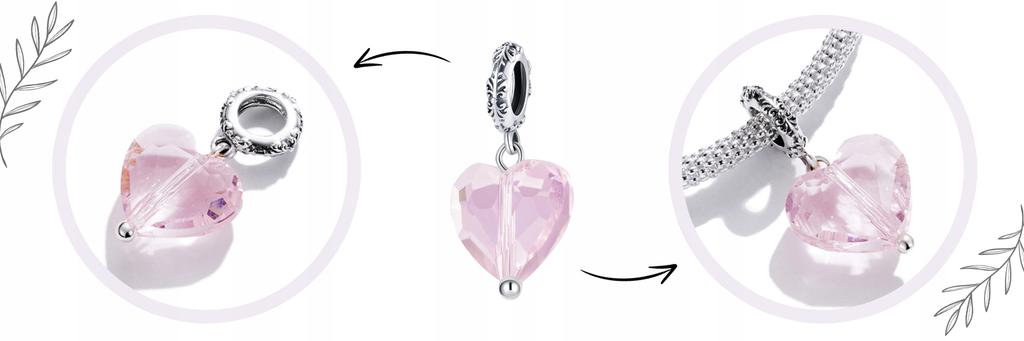Heart Charms 925 Beads Pendant Heart Hanging