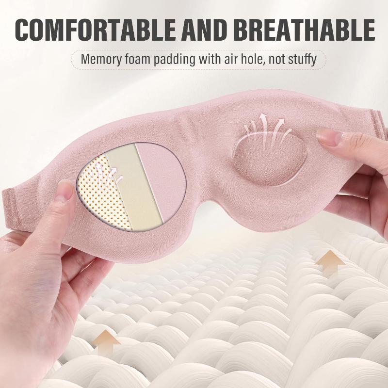 Eye Mask for Sleeping Cover 3D Contoured Cup Blindfold Concave Molded Night Sleep Shade Block Out Light for Women Men Eyepatch