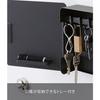 Yamazaki Magnetic Key Hook, 2-Tier, Black, Approx. W15.8 X D5.5 X H15.8cm, Tower, Entryway, Key, Seal Storage, Key Holder, 4800