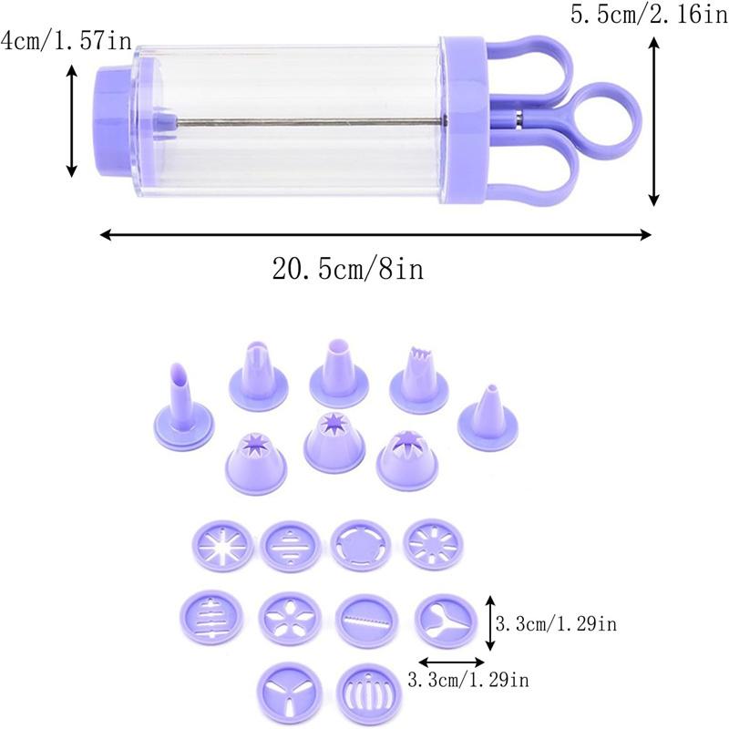 Clay Extruder Gun Fondant Extruder With 20 Tips Sugar Paste Extruder Cake Decor Tools Set