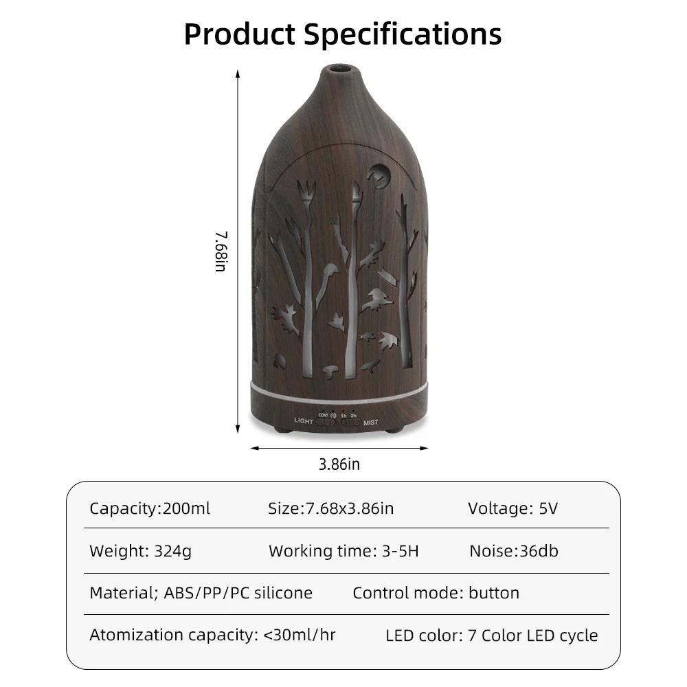 Ultrasonic Essential Oil Diffuser  Auto Shut Off, Whisper Quiet, 3 Oils Included  Perfect for Home, Office, Yoga & Spa