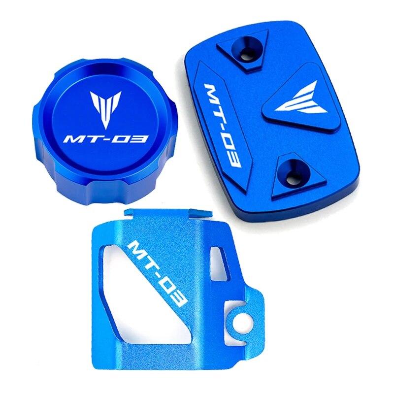 For Yamaha MT03  2022 MT-03 2015-  Motorcycle Accessories Front Rear Brake Fluid Reservoir Caps Oil Cover Guard