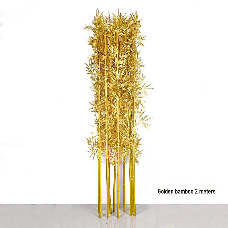 Golden Bamboo Artificial Gold Wedding Indoor Decoration Prop