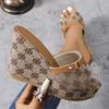 Pantofole con zeppa di design Sandali con zeppa estivi da donna con plateau grosso Sandali da donna con tacco alto taglie forti Scarpe da spiaggia