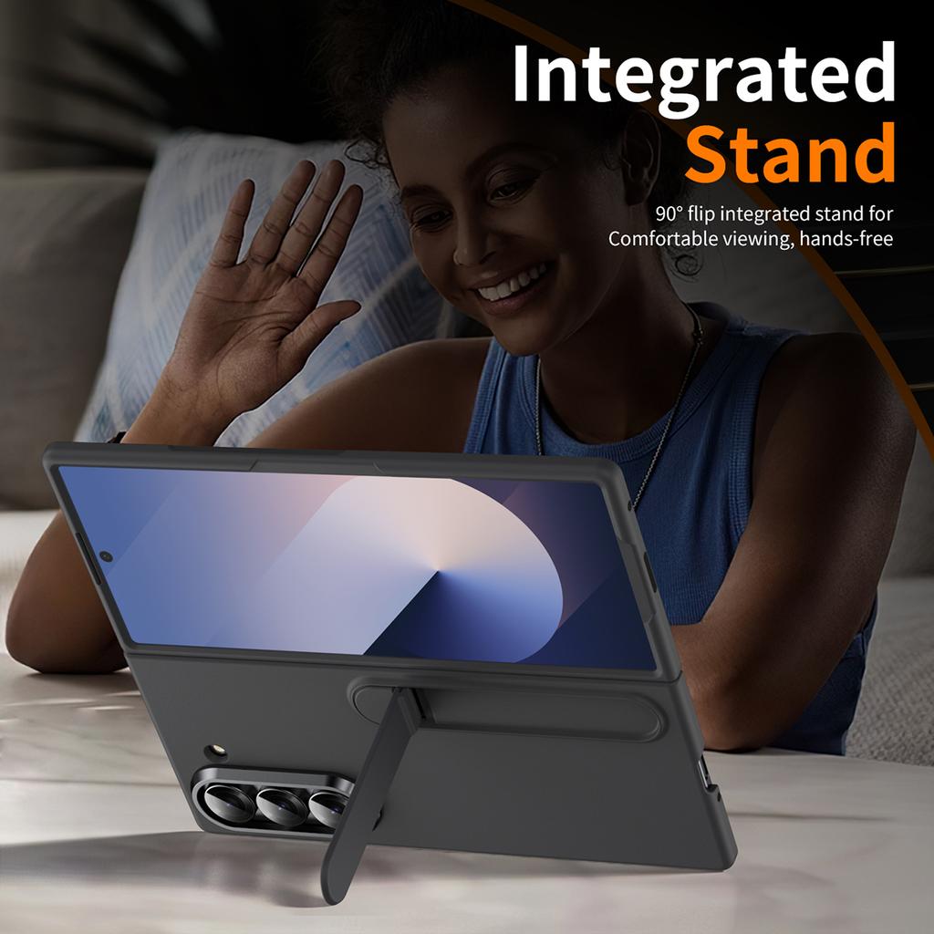 For Samsung Galaxy Z Fold6 5G Case Kickstand Hard PC Phone Cover (without Screen Protector)