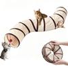 Fabric Tunnel Runner for Small Animals in Rooms, Arched Activity Passage with Suspended Toy Detail for Daily Exercise, Stalking and Rest Time