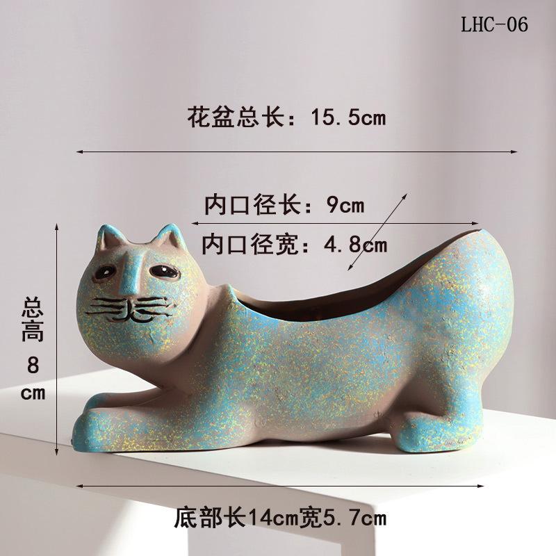 

Аксессуары для комнаты Керамический цветочный горшок Милый кот Суккулентные горшки для растений Ваза Имитация животных Мультяшные горшки Кашпо для комнатных растений