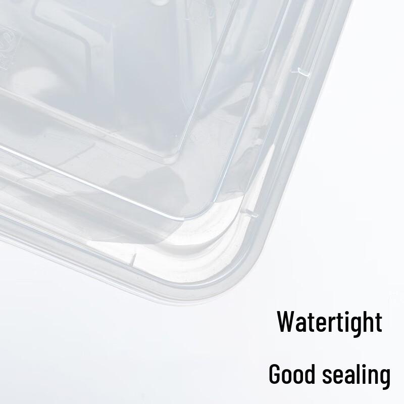 Shihua Disposable 3-Compartment Takeaway Food Containers with Lids (150 Sets)
