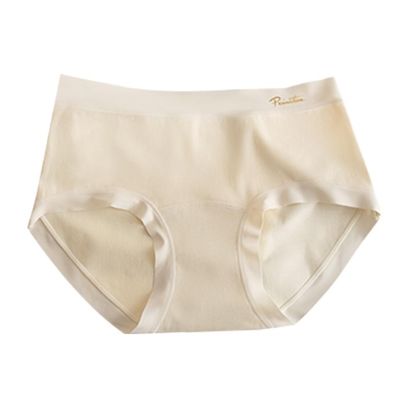 Women's Spring and Autumn 32A Antibacterial Mid-waist Traceless Extended Crotch Panties