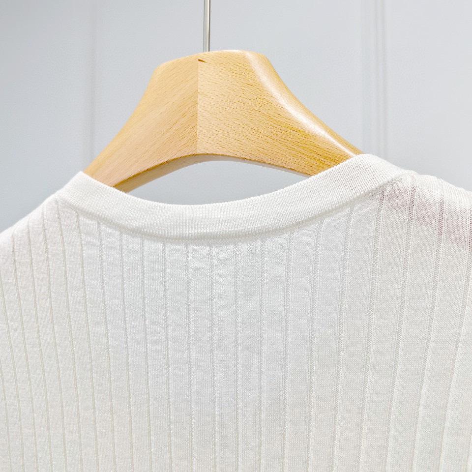 Nordic Minimalist German Yarn Super120's Ribbed Crew Neck Wool Cardigan