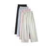 Women's Ice Silk High Waist Tencel Cotton Wide-Leg Pants - Summer Pink, Loose Fit