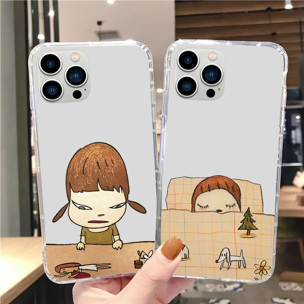 

Art cartoon Yoshitomo Nara Phone Case For Samsung GalaxyS20 S21 S22 S23 FE Lite Plus A71 Note20 Transparent Shell