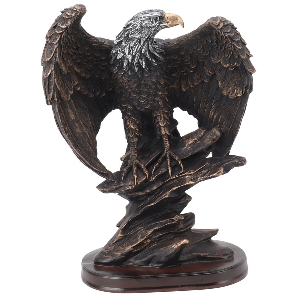 Eagle Statue Resin Vivid Ingenious Decorative Vintage Eagle Figurine Animal Ornament for Home Living Room Study Entrance Decor