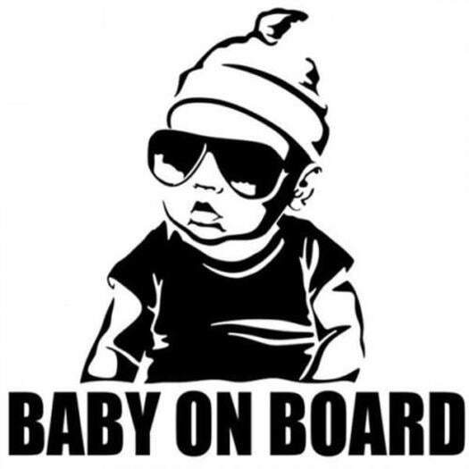 

Тонировка стекол Baby On Board Наклейка-наклейка белого цвета