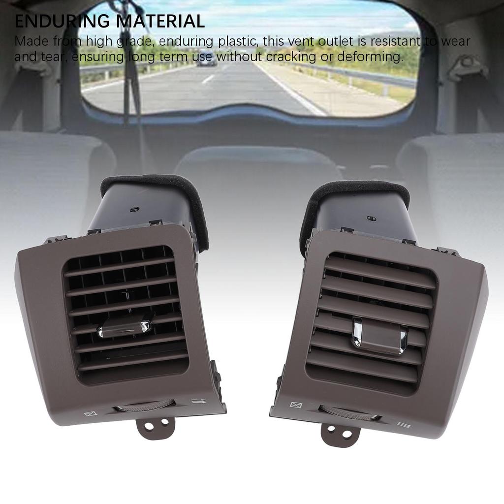 1 Pair Car Air Vent Outlet Improved Air Flow Driver and Passenger Side Dashboard AC Air Vent for Prado J120 2002 to 2009 Grey