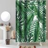 Shower Curtains Green Tropical Plants Bathroom Polyester Waterproof Shower Curtain Leaves Printing Curtains For Bathroom Shower