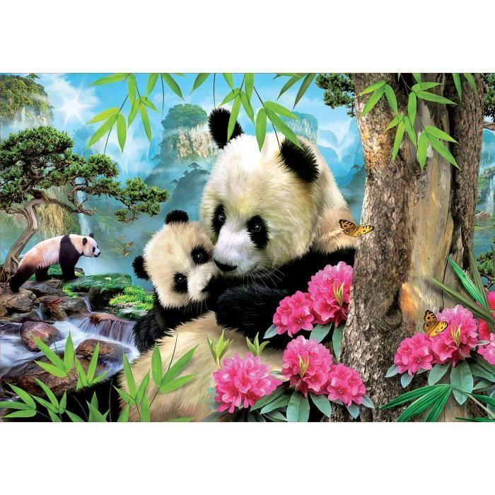 Puzzle animaux - educa - 1000 pièces - pour adulte - avec colle fix puzzle® offerte
