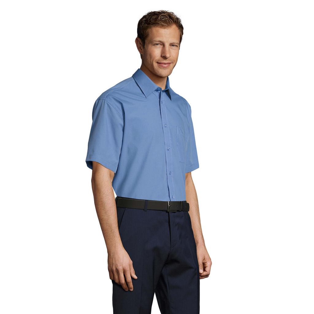 Mens Bristol Poplin Short-Sleeved Shirt