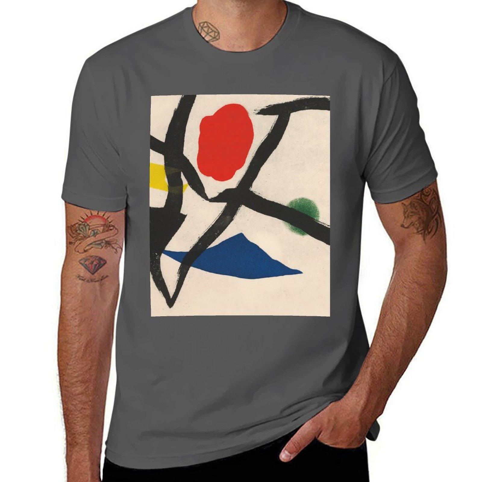 

Joan Miro Cantic del Sol T-Shirt man t shirt designer funny t shirts dark humor t shirts for man cotton soft T-Shirt 4XL