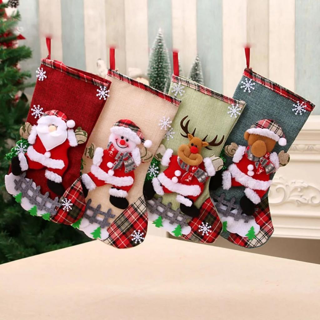 Christmas Atmosphere Decoration Santa Christmas Stocking Gift Bag Candy Bag
