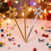 4pcs Star Magic Wand - Cosplay Accessory for Princess Parties & Weddings Events Lightweight Prop for Birthday, Christmas Party