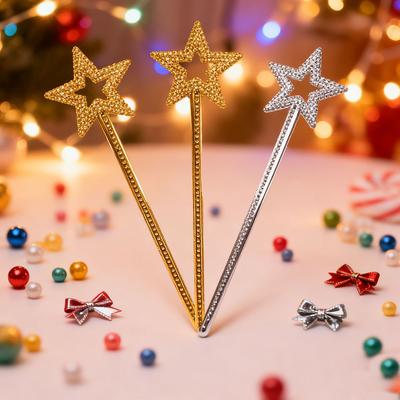 4pcs Star Magic Wand - Cosplay Accessory for Princess Parties & Weddings Events Lightweight Prop for Birthday, Christmas Party