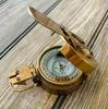 Marine Pocket Compass Gift Vintage Nautical Solid Brass WWII Military Compass Collectible