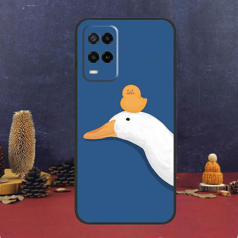 Cartoon Funny Goose Case For Oppo A16 A76 A96 A17 A57 A40 A60 A80 A98 A58 A78 A18 A38 A54 A74 A94 A15 A5 A6 Pro