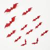 12Pcspack Halloween Black Bat Wall Stickers 3D Stickers Living Room Background Wall Decoration Red Bat Stickers Wholesale