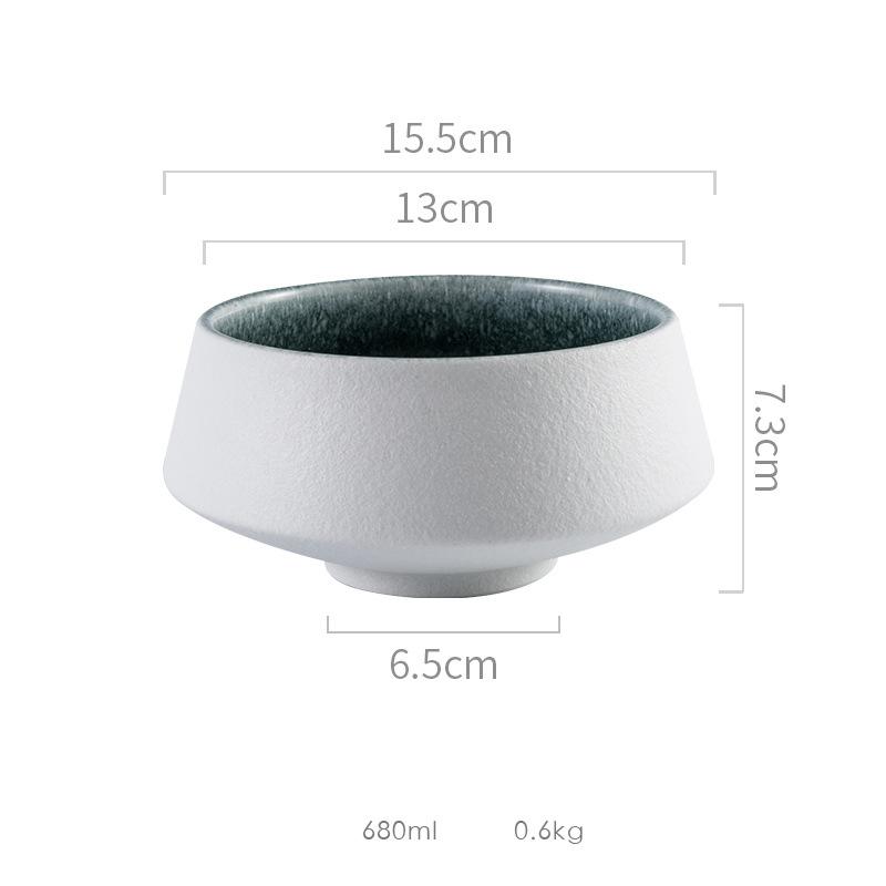 Kreatywna Miska Ceramiczna na Wysokiej Stopce Gruba Miska do Zupy Miska Deserowa Miski Sałatkowe Miski na Makaron Miseczki do Przekąsek Specjalna Zastawa Stołowa do Domu