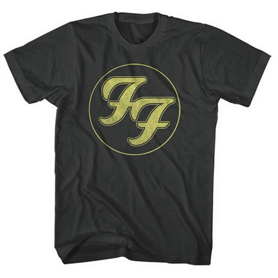 Футболка Foo Fighters с потертым логотипом Дэйва Грола, рок, официальная, новая, черная 4XL