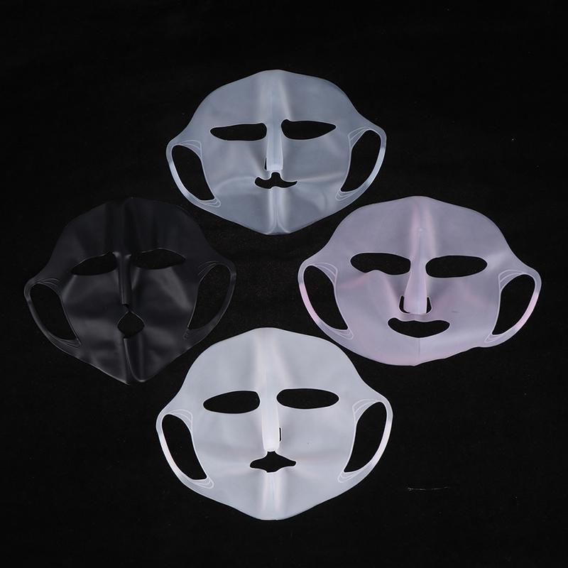 1 buc Mască de față reutilizabilă din silicon pentru îngrijirea pielii, mască tip șervețel, previne evaporarea, mască