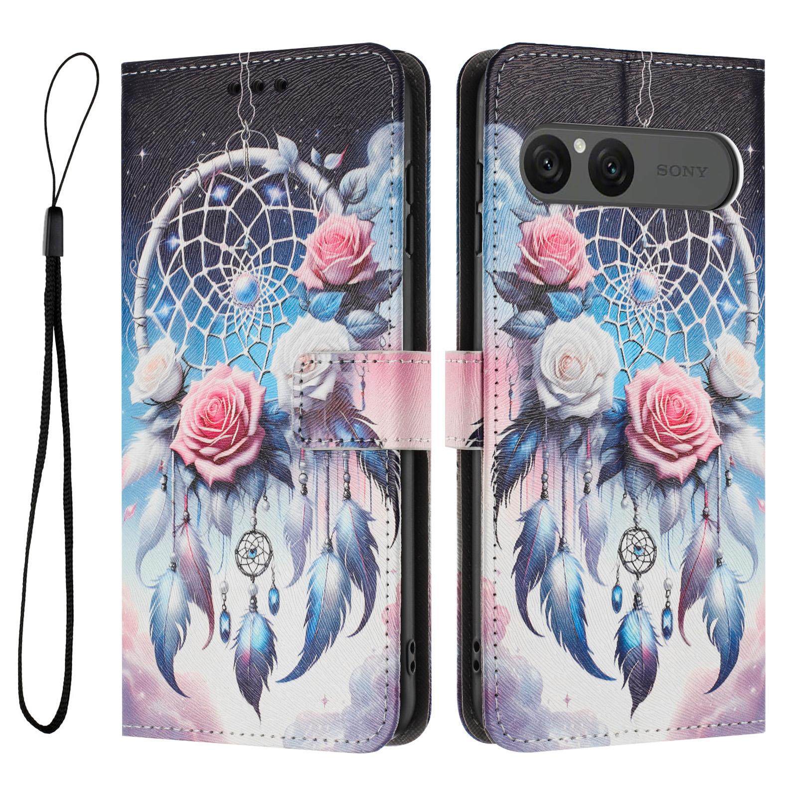 

For Sony Xperia 10 VII Wallet Case Pattern Printing PU Leather Phone Cover with Lanyard