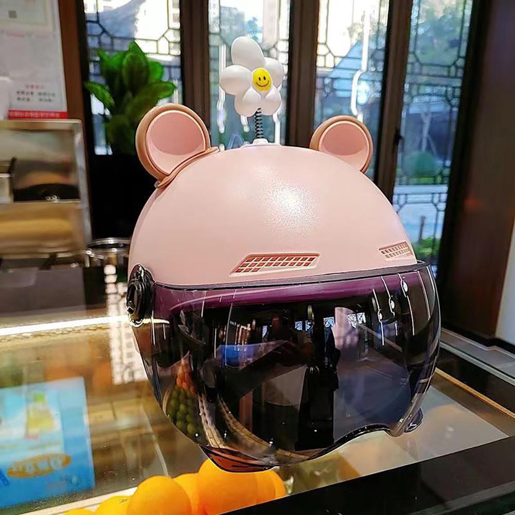 2Pcs Motorcycle Helmet Decoration Bear Ears Electric Bike Helmet Stickers Decor Cute Multicolor Motorcycle Helmets Accessories #468953