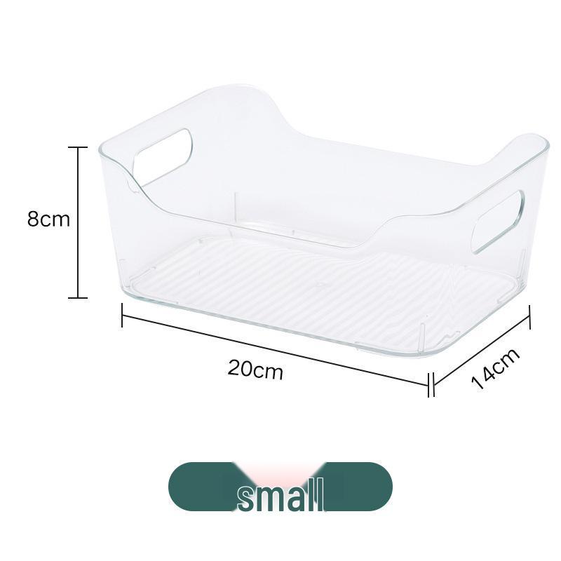 Transparent PET Storage Box for Books, Snacks, Fruits, Vegetables, and Kitchen Organization