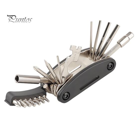 

Набор инструментов для велосипеда 21-в-1, многофункциональный складной дизайн, гаечный ключ для аварийного обслуживания, отвертка, портативный инструмент для ремонта велосипеда чёрный