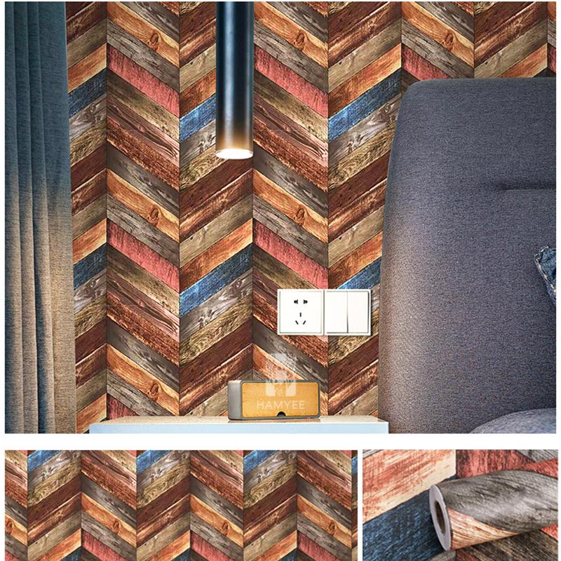 

Обои из переработанной древесины, самоклеящиеся, под доску, разноцветные, винтажные, под амбарную доску - самоклеящийся фартук, виниловый рулон, контактная бумага 1mx45cm Sample