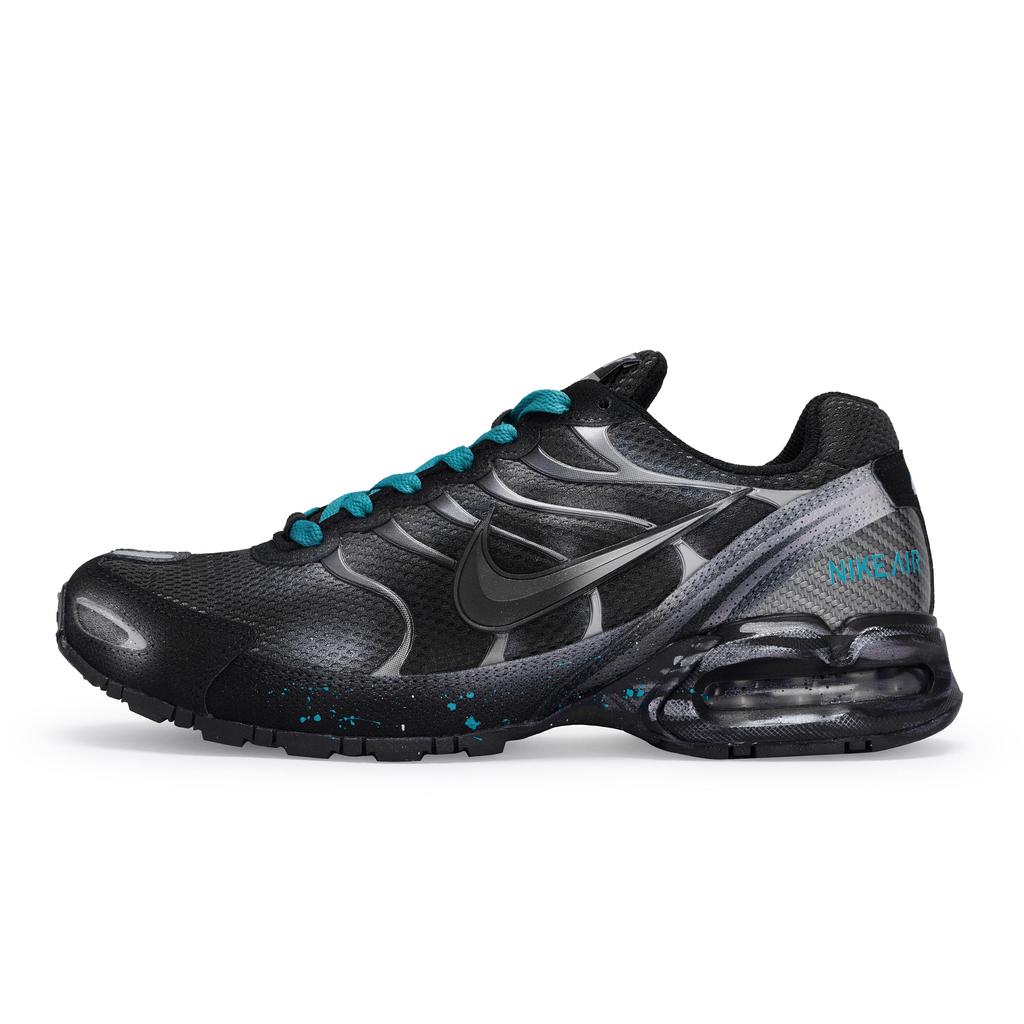 Nike Air Max Torch 4 Slip Resistant Abrasion Resistant Low top Casual Running Shoes Men's Black Silver Lake Blue 343846-002(Team80-S-BOX)