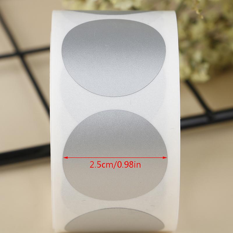 300Pcs Round Silver Scratchs Off Stickers 1 Inch Scratc Off Labels Sticker
