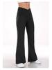 Women's High Elasticity Flare Yoga Pants with Hip Lift and Double Pockets (WA132)